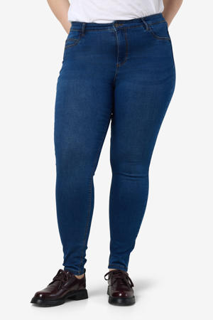 high waist skinny fit jeans NMCALLIE medium blue denim