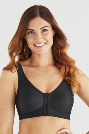 level 3 sportbh Clean Curves met voorsluiting zwart
