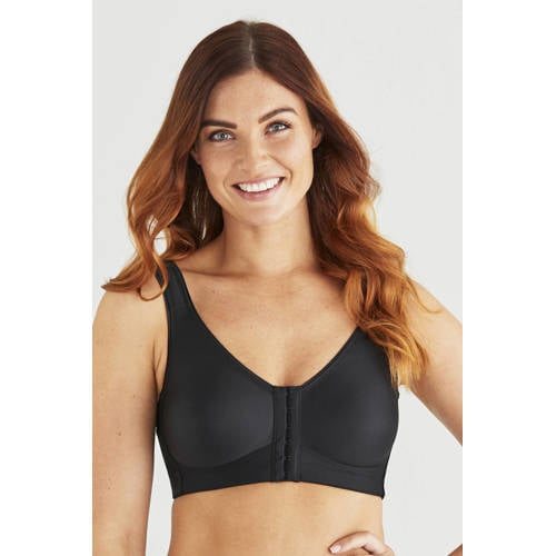 Swegmark level 3 sportbh Clean Curves met voorsluiting zwart afbeelding