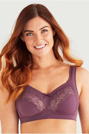 niet-voorgevormde bh zonder beugel Meadow aubergine