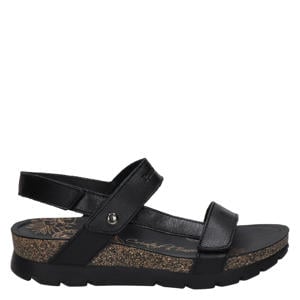 leren sandalen zwart