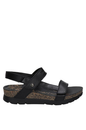 leren sandalen zwart