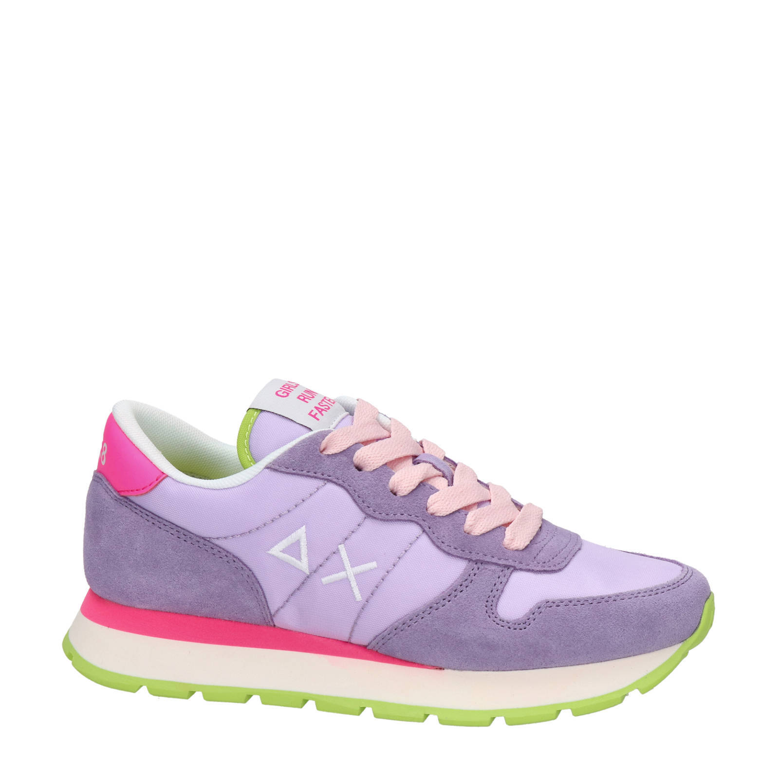 SUN68 Ally Solid suède sneakers paars | wehkamp
