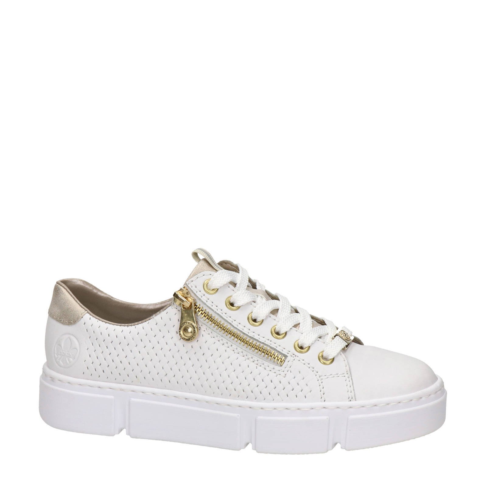 Witte dames sneakers online met rits