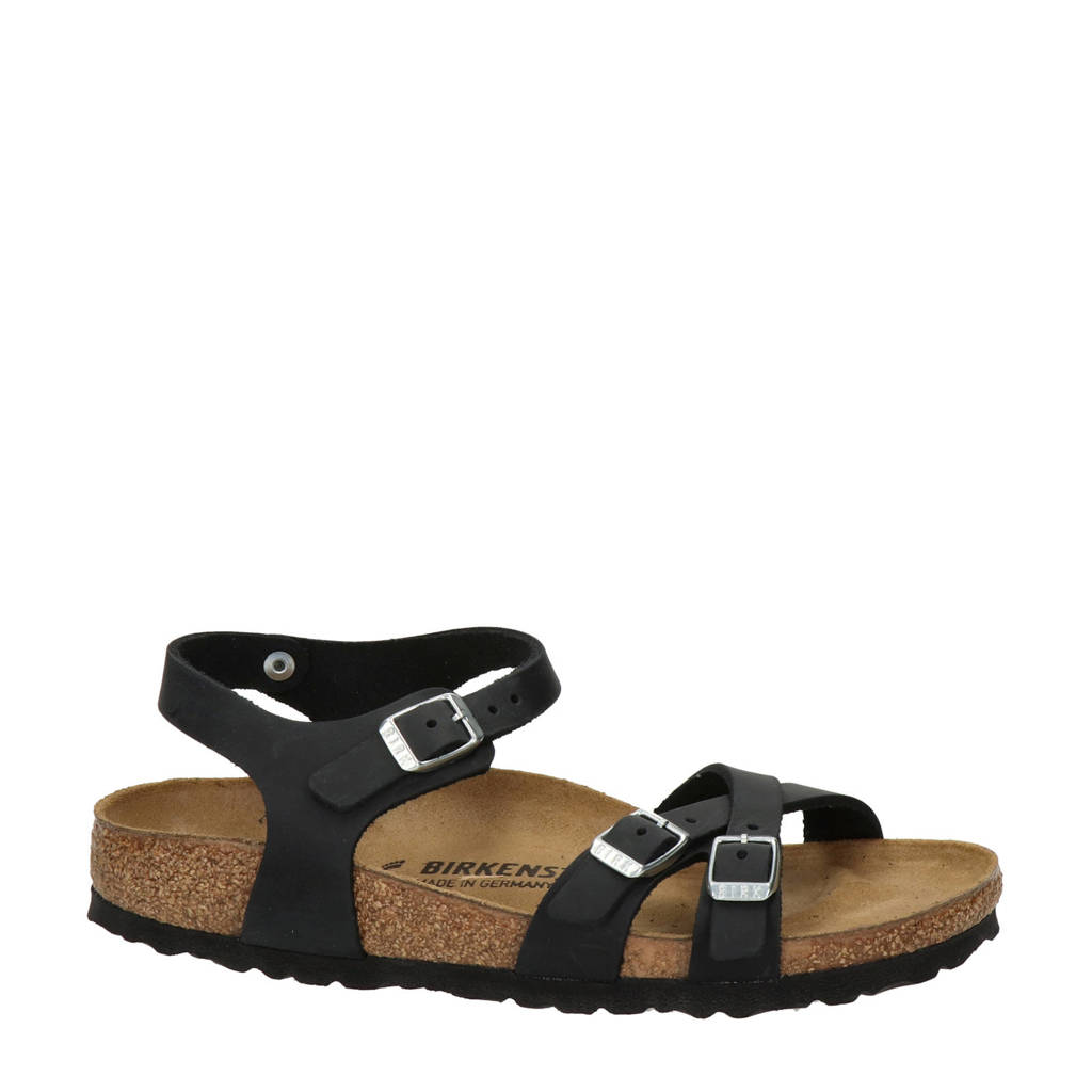Birkenstock Kumba  nubuck sandalen zwart