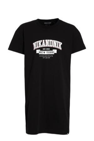 T-shirtjurk met logo zwart