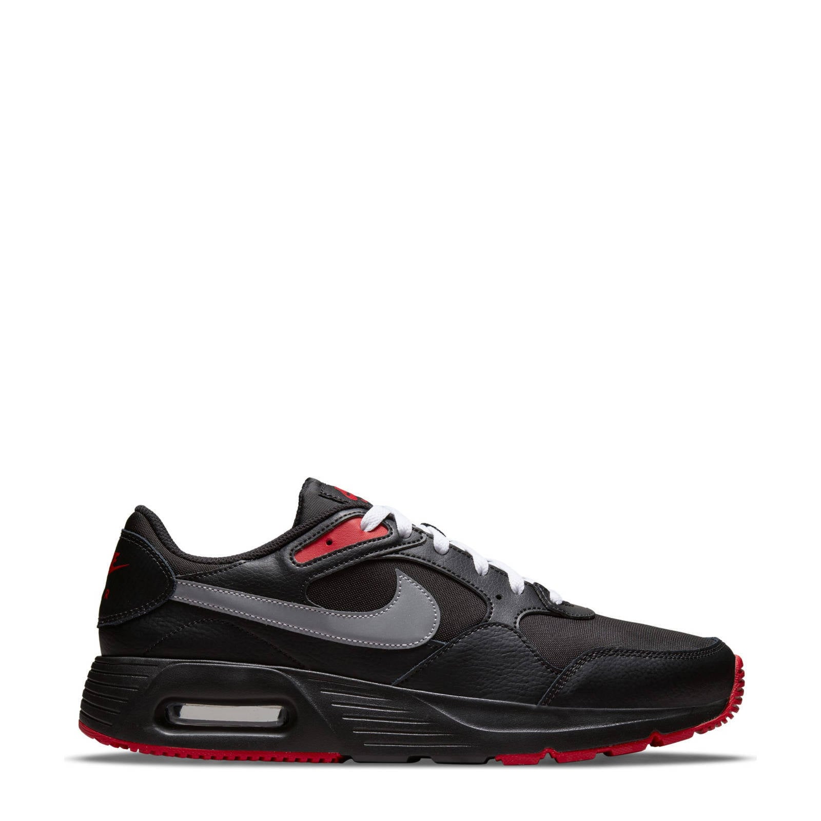 Nike Air Max SC sneakers zwart/zilver/rood | wehkamp