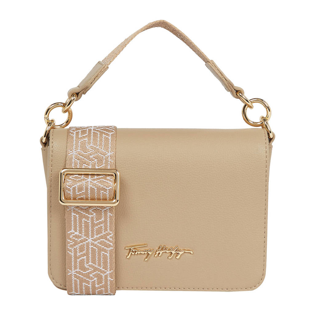 Tommy Hilfiger crossbody tas met logo beige