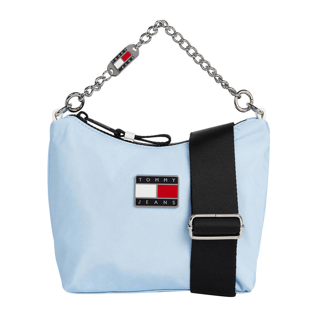 Tommy Jeans  schoudertas met logo lichtblauw