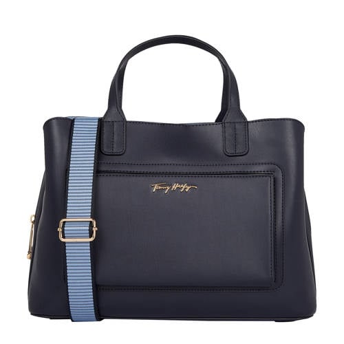 Tommy Hilfiger handtas met logo donkerblauw