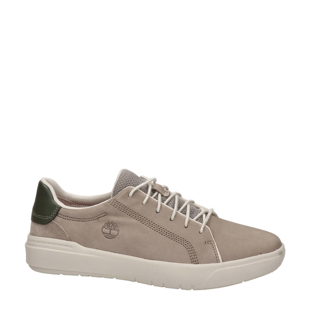 Taupe heren Timberland Seneca Bay nubuck sneakers met veters