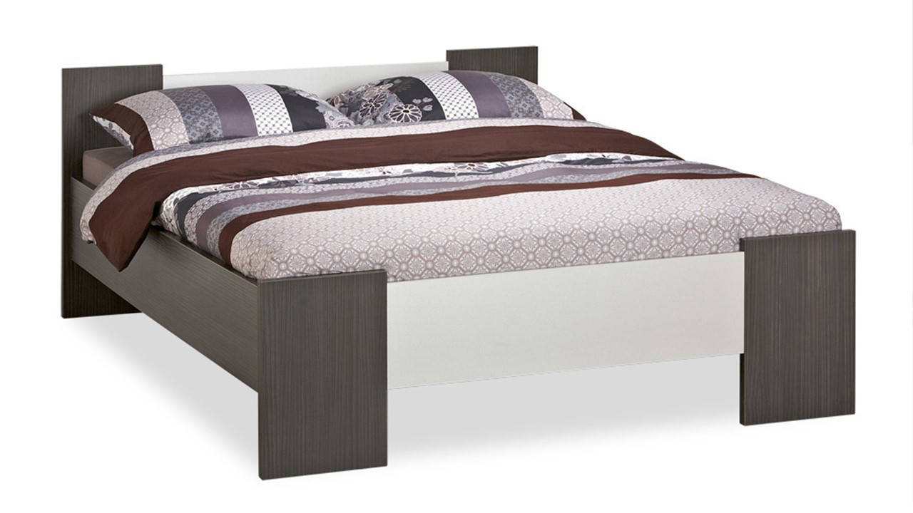 Beter Bed Basic Bed Woody 140 x 200 cm donkergrijs/aluminium online kopen