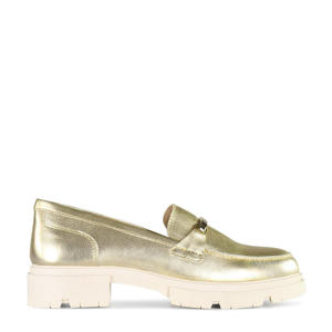 Sophie  chunky leren loafers goud