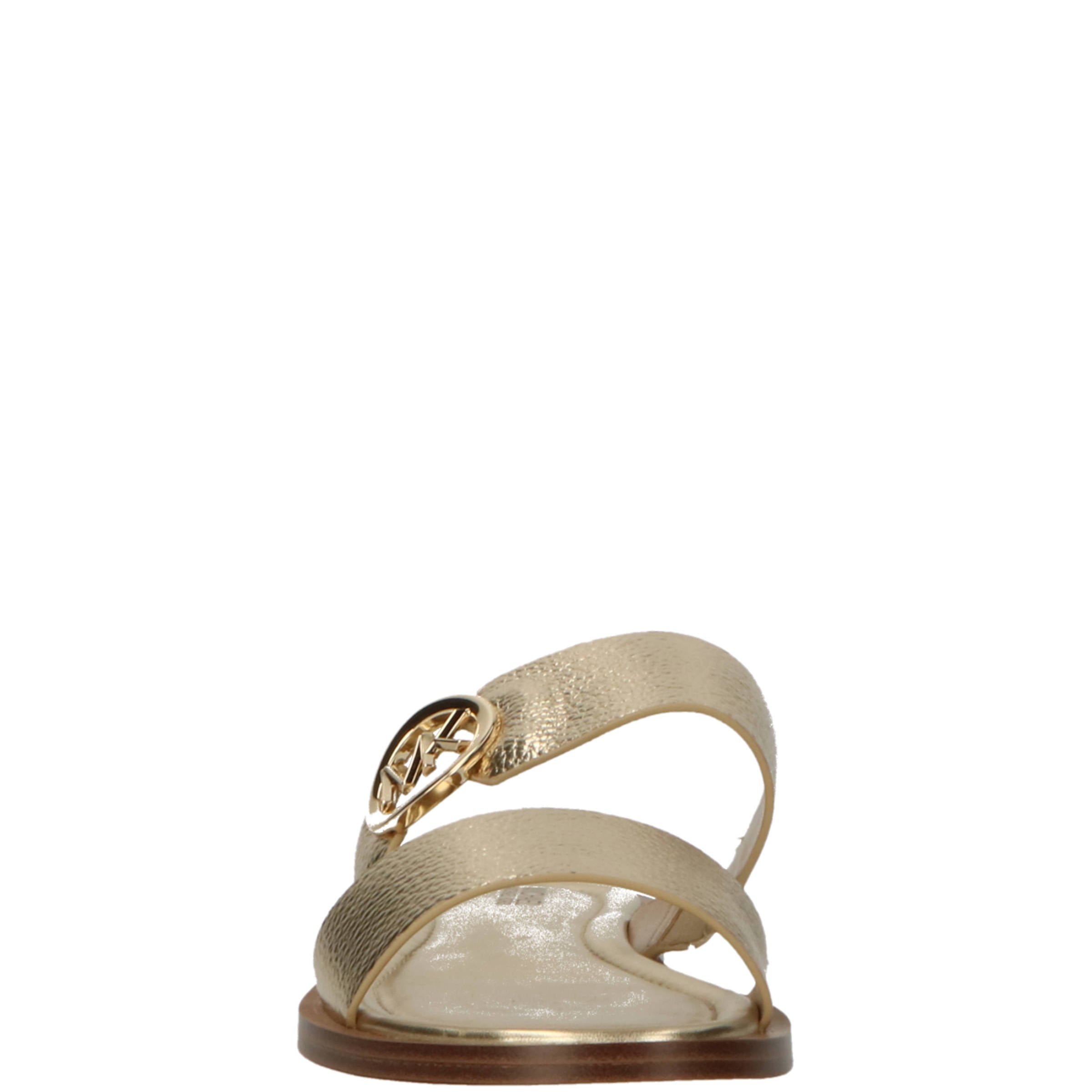 Michael Kors Summer Sandal leren slippers goud | wehkamp