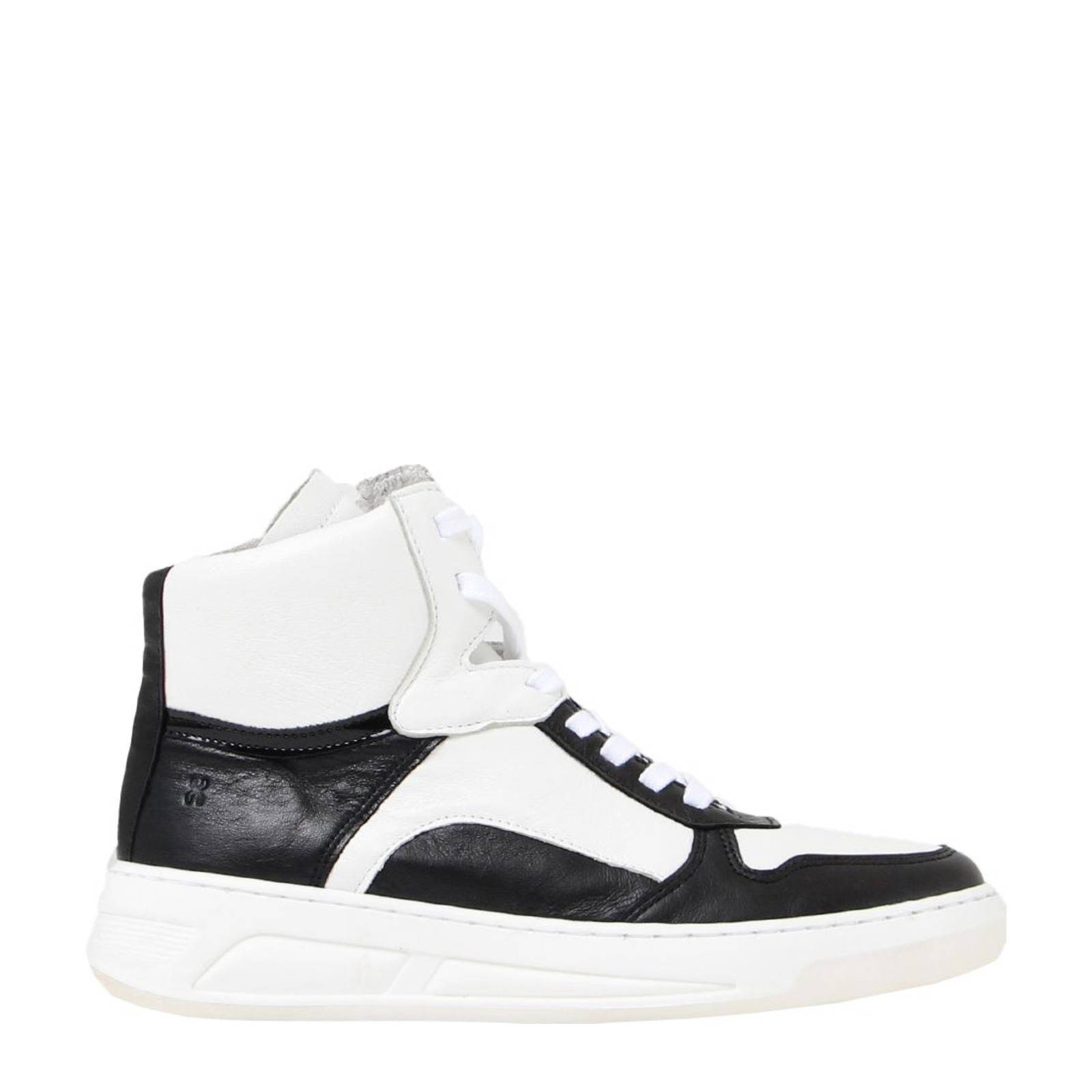 Bronx Old-Cosmo leren sneakers zwart/off white | wehkamp
