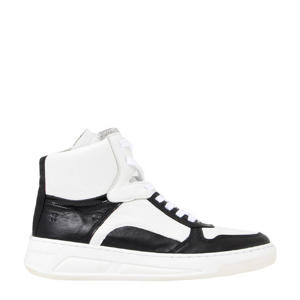 Old-Cosmo  leren sneakers zwart/off white