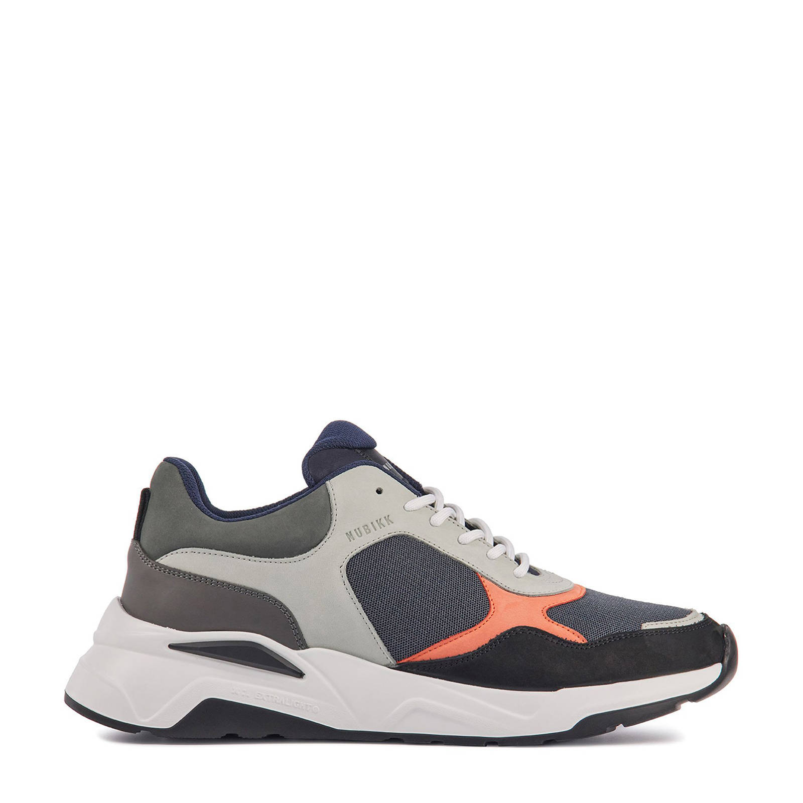 Nubikk Dusk Marine nubuck sneakers grijs/multi | wehkamp