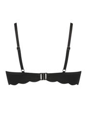 thumbnail: Hunkemöller voorgevormde beugel bikinitop Scallop met textuur zwart