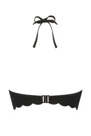 thumbnail: Hunkemöller voorgevormde push-up bikinitop Scallop met textuur zwart