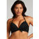 Hunkemöller voorgevormde push-up bikinitop Scallop met textuur zwart