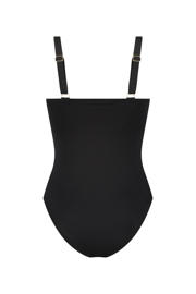 thumbnail: Hunkemöller badpak Scallop met textuur zwart