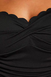 thumbnail: Hunkemöller badpak Scallop met textuur zwart