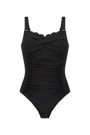 thumbnail: Hunkemöller badpak Scallop met textuur zwart