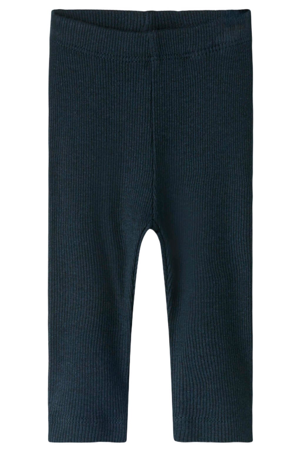 Donkerblauwe NAME IT BABY baby regular fit legging van stretchkatoen met skinny fit, elastische inzet en effen