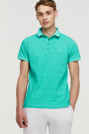 regular fit polo met all over print mint