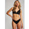 Hunkemöller niet-voorgevormde bikinitop Scallop met textuur zwart
