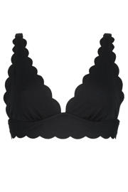 thumbnail: Hunkemöller niet-voorgevormde bikinitop Scallop met textuur zwart