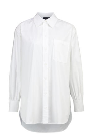 blouse met plooien wit