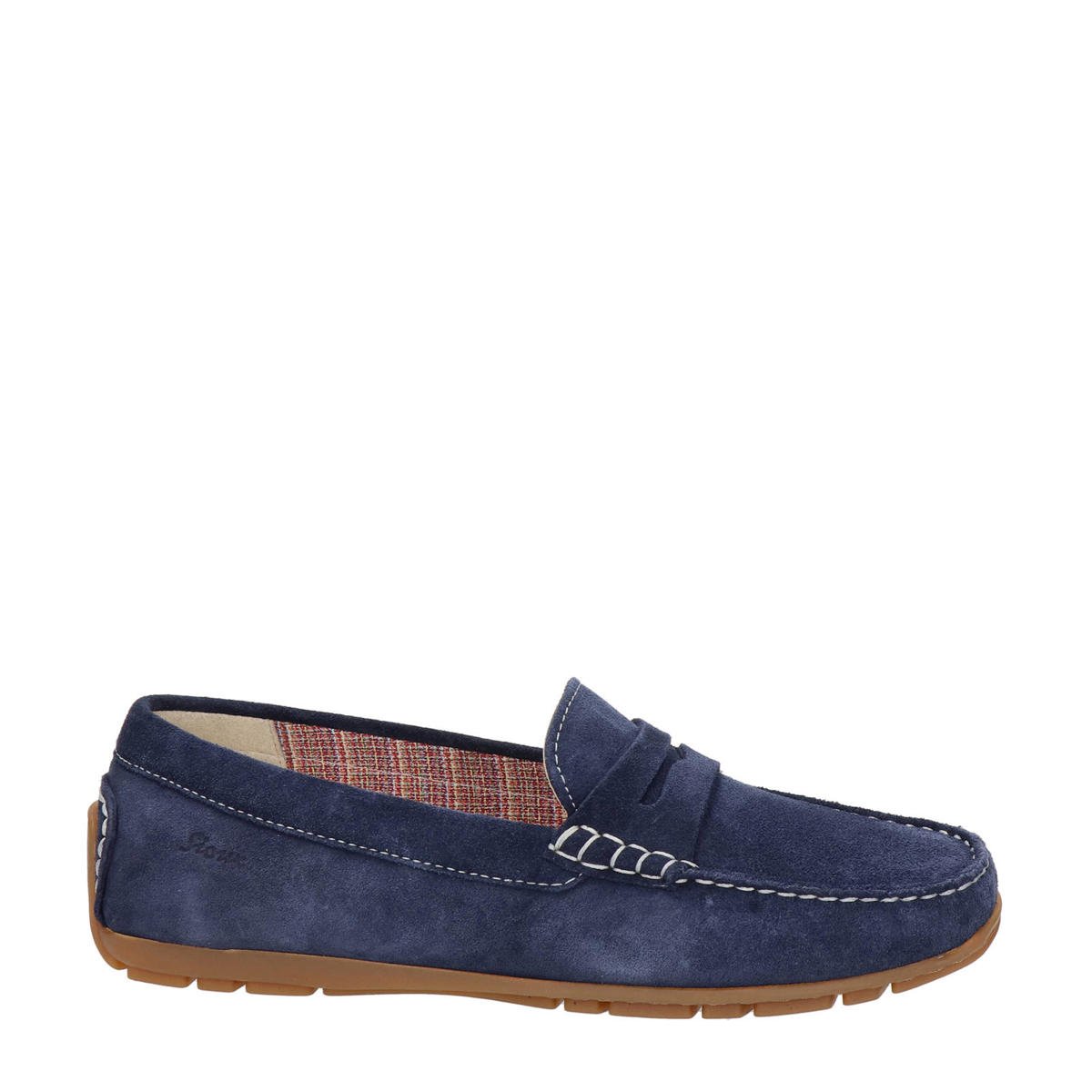 Sioux Carmona Velour suède mocassins blauw wehkamp