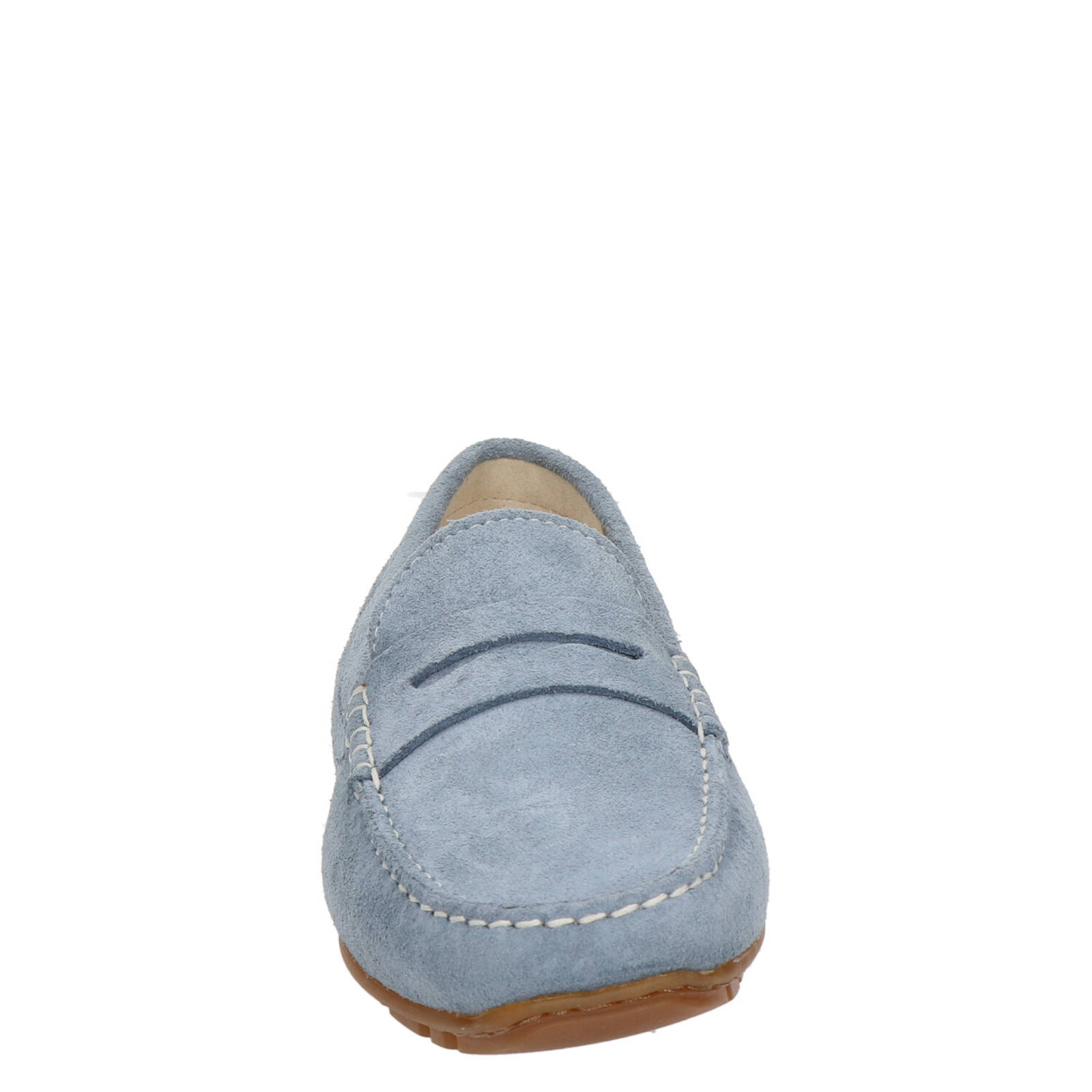 Sioux Carmona Velour suède mocassins lichtblauw | wehkamp