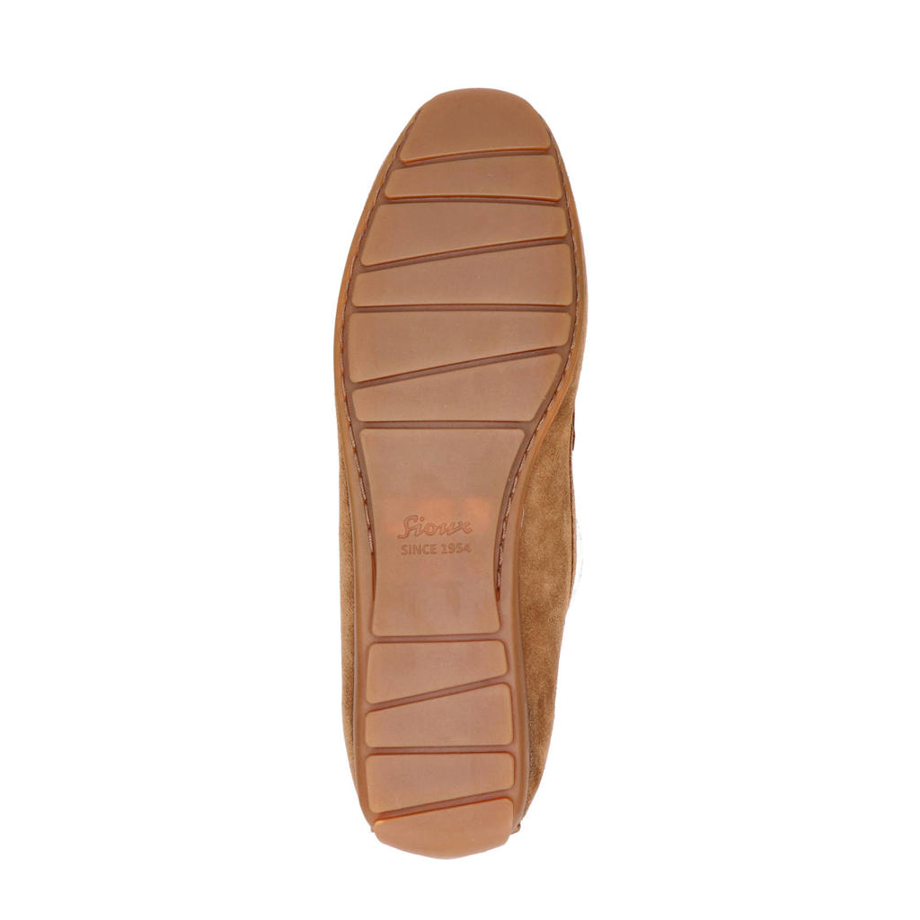 Sioux Carmona Velour suède mocassins cognac wehkamp