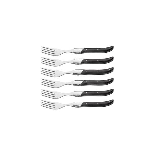 Jay Hill Steakvorken Laguiole - Zwart - 6 Stuks afbeelding