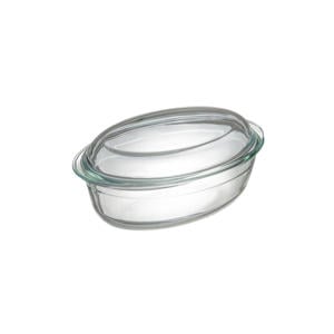 Ovenschaal met deksel Glas - Ovaal - 28 x 19 x 9.5 cm / 4 liter
