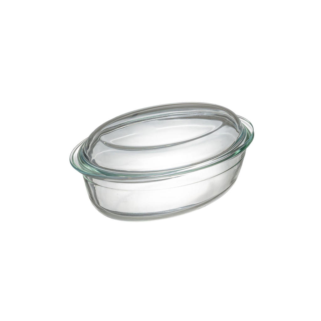 Sareva Ovenschaal met deksel Glas - Ovaal - 28 x 19 x 9.5 cm / 4 liter
