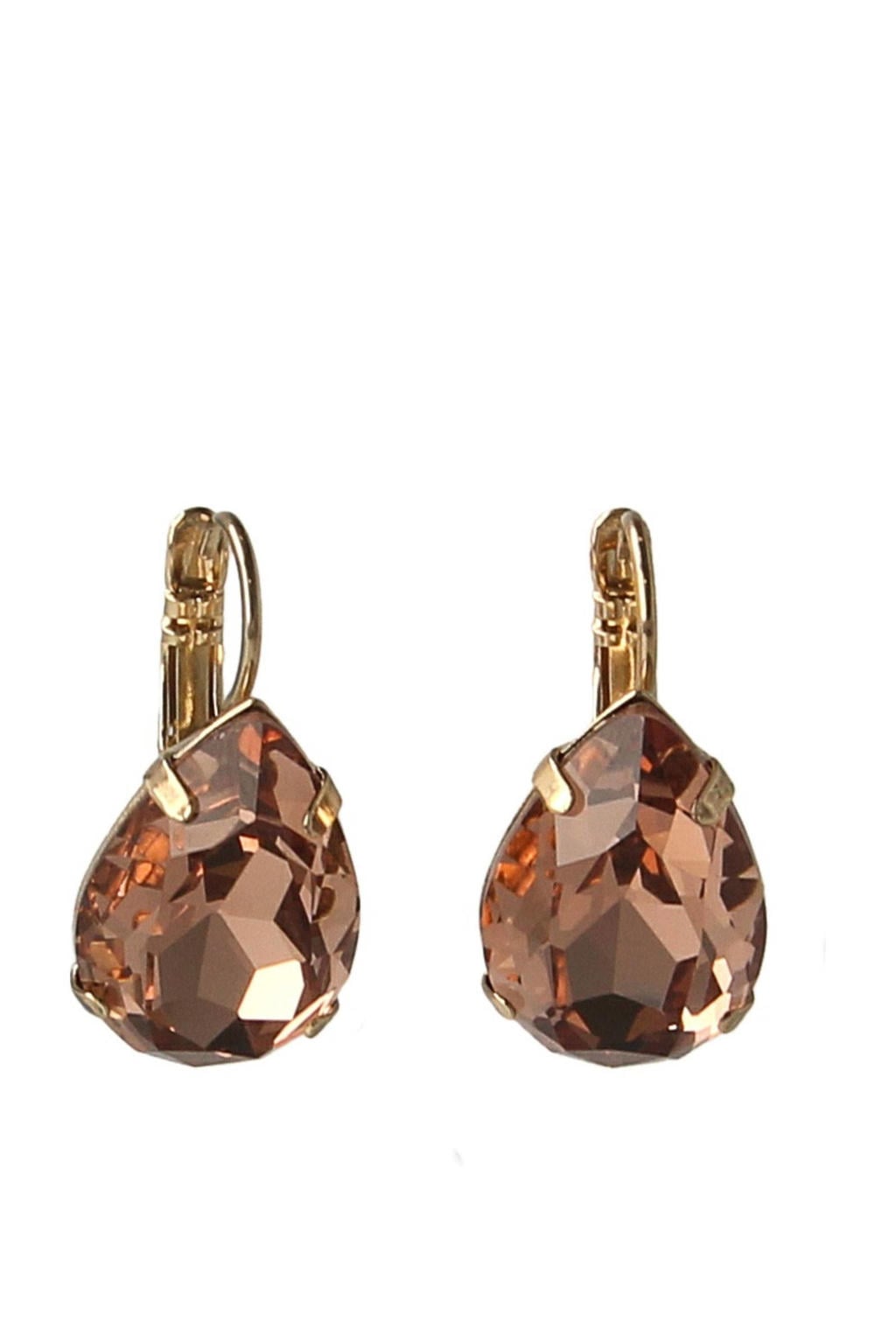 Otazu gold plated oorbellen met Swarovski kristallen Lacrima