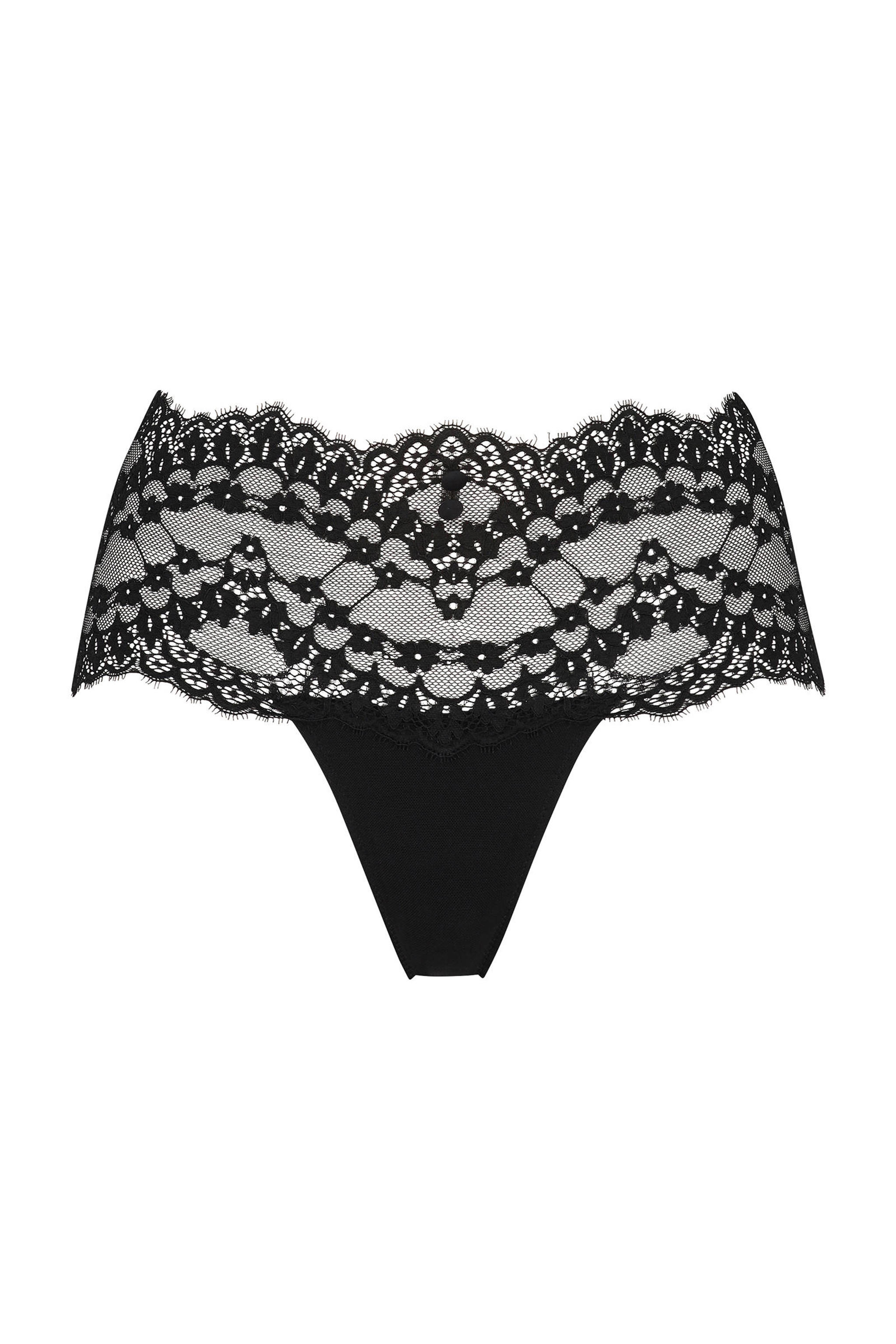 Hunkemöller high waist string Daisy zwart wehkamp