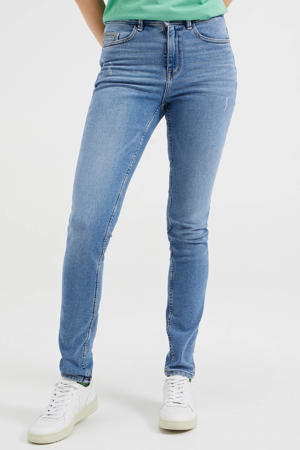 high waist skinny jeans fresh blue denim