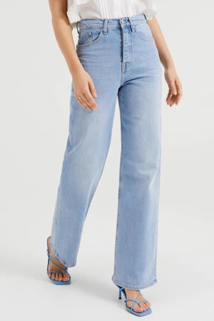 high waist flared jeans lichtblauw