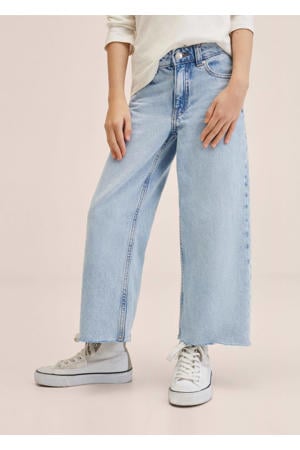 cropped wide leg jeans lichtblauw