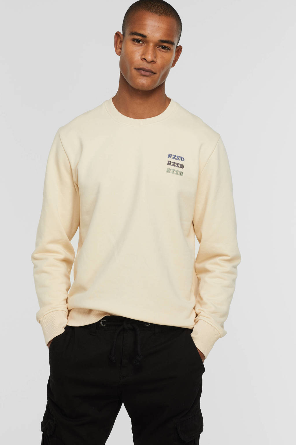 Raizzed sweater MONTREAL met logo lichtgeel