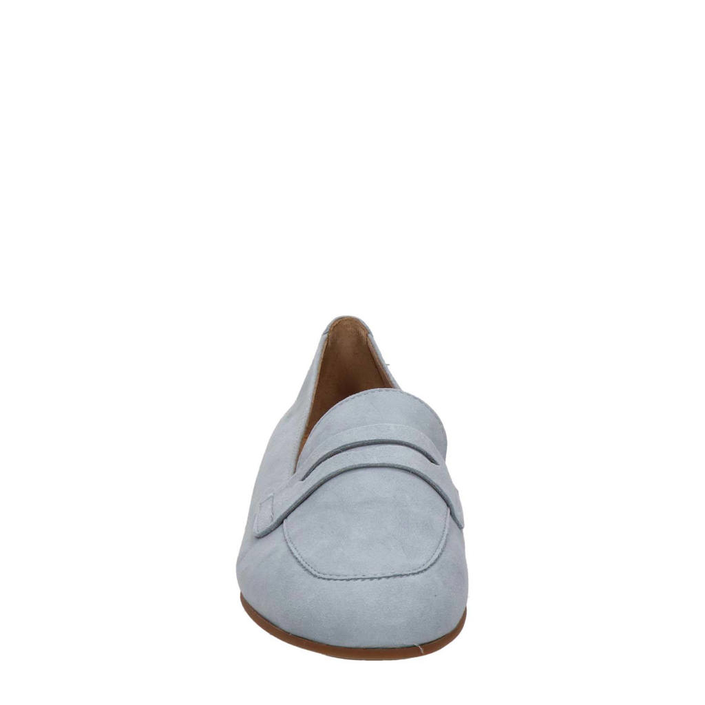 Gabor suède loafers lichtblauw wehkamp