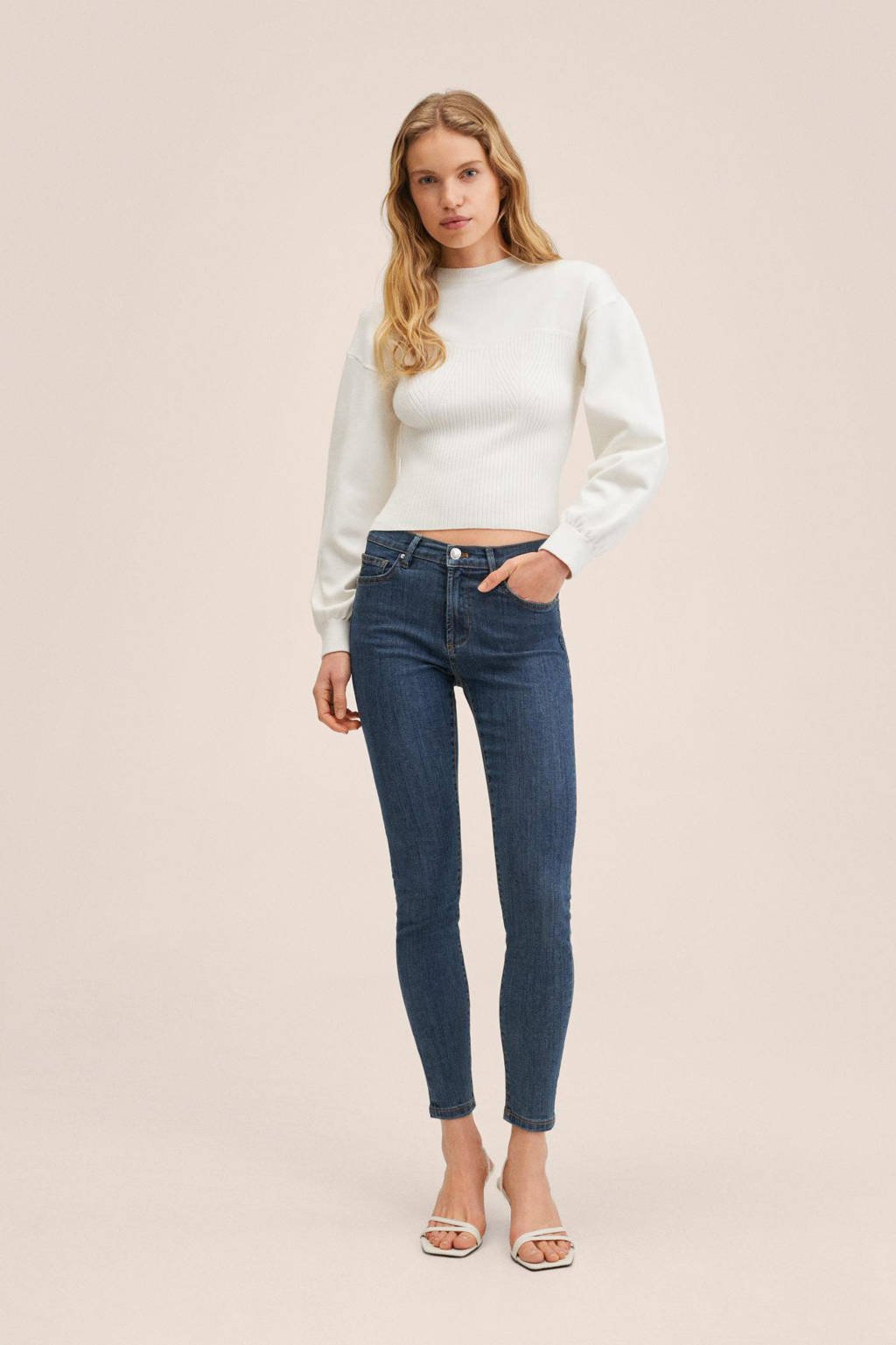 Mango skinny jeans Elsa blauw | wehkamp