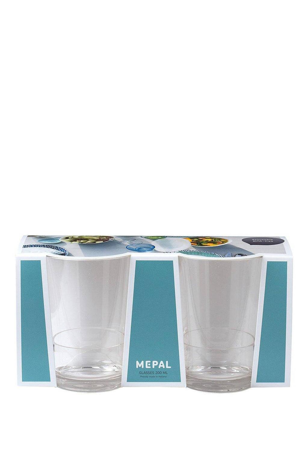 Mepal kunststof waterglas (200 ml) (set van 2)