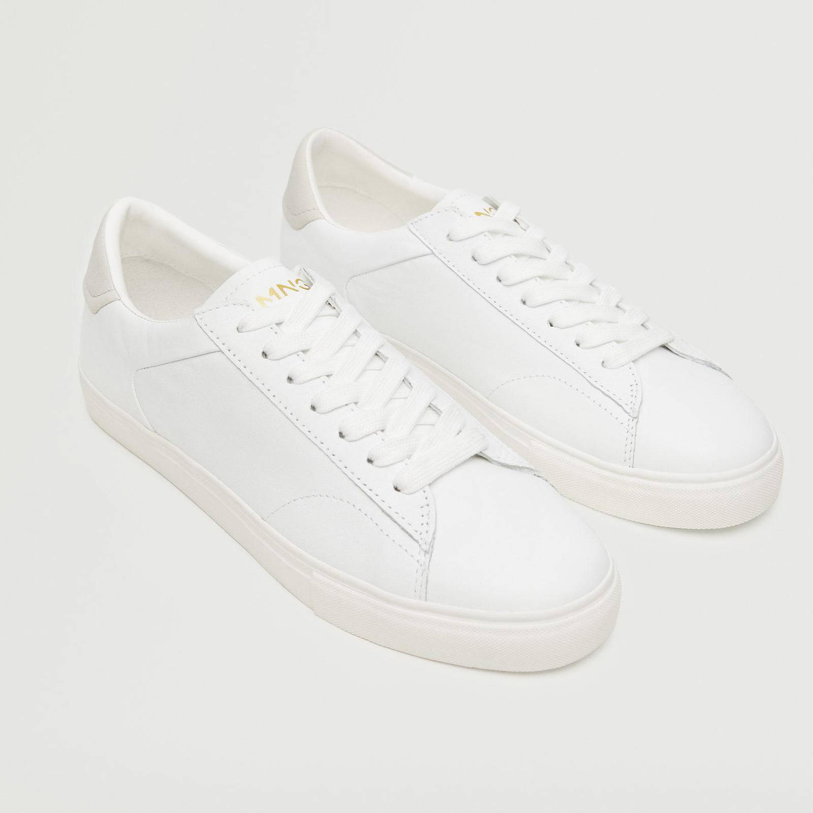 Mango Man leren sneakers wit | wehkamp