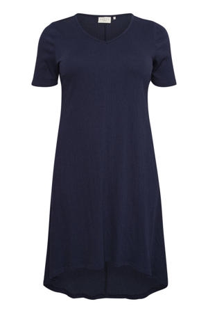 jurk KCfabiala  met textuur donkerblauw
