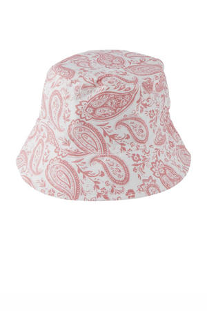 bucket hat LPSANNI met paisleyprint roze